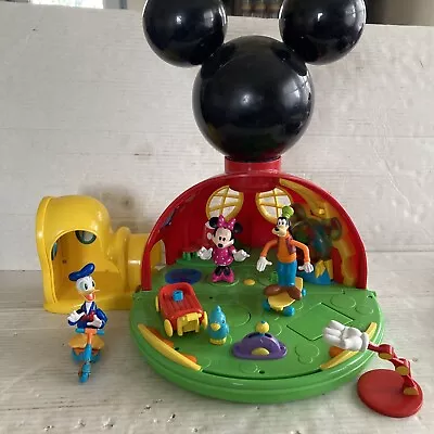 Htf 2003 Disney Mickey Mouse Clubhouse Talking Interactive House Playset Toy Lot • $54.50