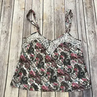 Vintage Victoria’s Secret Cami Top Paisley Floral Small Gold Label Cottagecore • $19.99