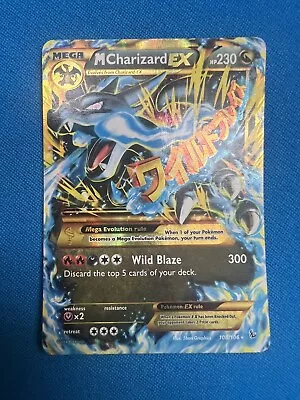 Mega M Charizard EX 108/106 Flashfire Gold Secret Rare Shiny Holo Pokemon Card • $100