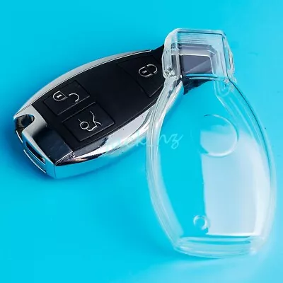 For Mercedes Benz Transparent Clear Car Key Fob Cover Case Holder Accessories • $8.45