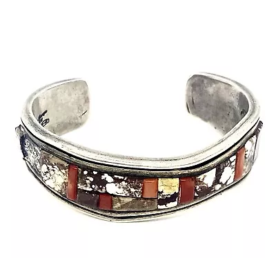 Vintage Native American Navajo Burt George Sterling Silver Cuff Bracelet  • $875