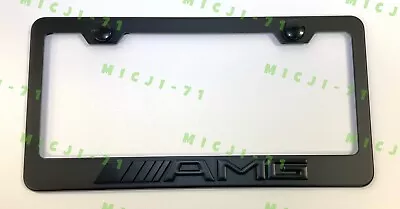 3D AMG Mercedes Benz Emblem Stainless Steel Black License Plate Frame Rust Free • $16.99