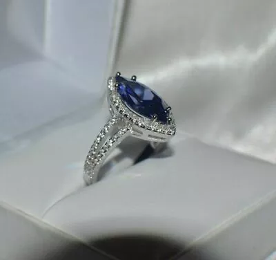 7 Ct Premium Aaa Tanzanite & 76 Flawless Diamonds Statement Gypsy 14k Wgp S 7. • $101.15