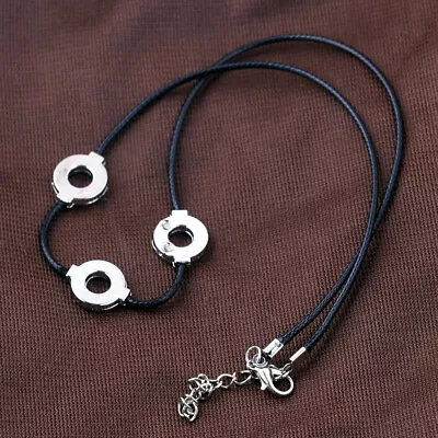 Anime Naruto Akatsuki Itachi Uchiha Necklace Cosplay 3Loops Rings Pendant Gifts • $5.30