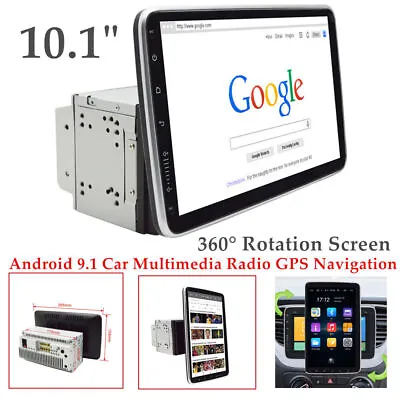 $210 • Buy 2Din 12V Android 9.1 Car Multimedia GPS Navi BT 10.1  Rotatable MP5 Player 1+16G