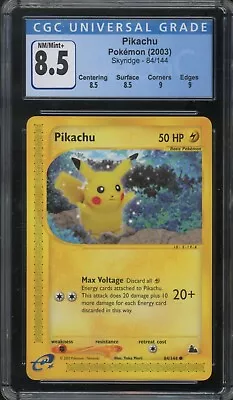 $4.25 • Buy Pokemon Pikachu Skyridge #84 CGC 8.5 -036D1