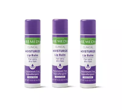 Medline Remedy Phytoplex Lip Balms Moisturizer Oxygen-rich 0.15oz Pack Of 3 • $13.74