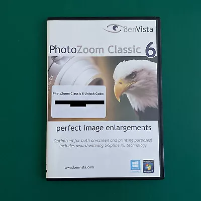 BenVista PhotoZoom Classic 6 Software  With Unlock Code • £2