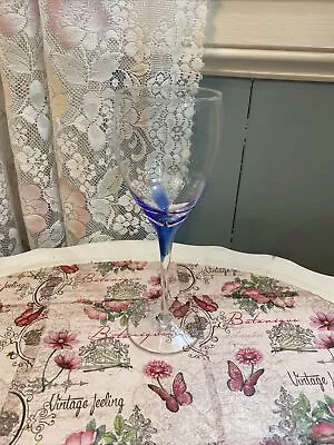 Pier 1 Teardrop Color Splash Wine Glass Blue 8.75  • $8