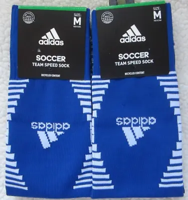 Adidas Aeroready Team Speed Socks Soccer -Unisex - M - Blue 2 Packs • $19.99