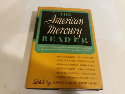 American Mercury Reader HB DJ Book 1944 Wolfe Faulkner Sandburg Fitzgerald Frost • $15.50