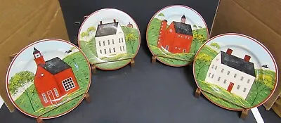 Set Of 4: 1998 Warren Kimble Country Life Salad Plates By Brandon House - Sakura • $16.49