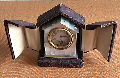 Antique Swiss Miniature Traveling Clockcirca 1920-30 In Original Box • $375