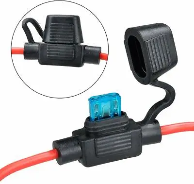 Fuse Holder In-Line Waterproof Auto ATC Blade 10A/15A/30A/40A 10AWG Wire • $5.69