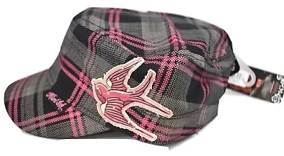 Miami Ink Womens Tattoo Art Company Pink Swallow Cadet Cap Hat NWT New • $7.99