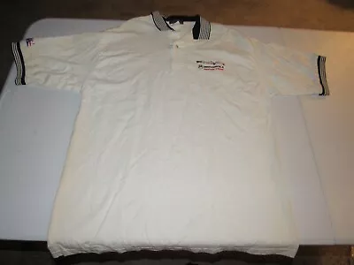 Mark Blundell Men's Indy 500 Indycar PacWest Racing White Polo Shirt Size L • $6.99