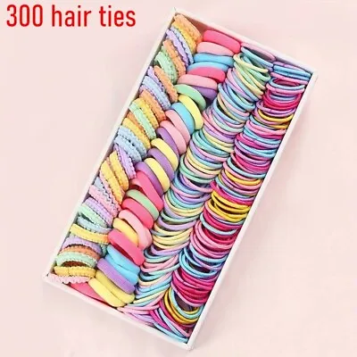 Pack Small Baby Girl Kids Mini Hair Elastics Bobbles Soft Bands Snag Free Colors • £5.89