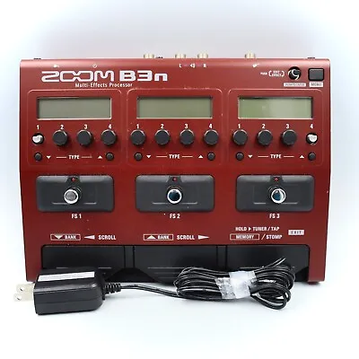 ZOOM B3N Multi-Effects Bass Processor With Adapter Guitar Effect Pedal C4000998 • $165