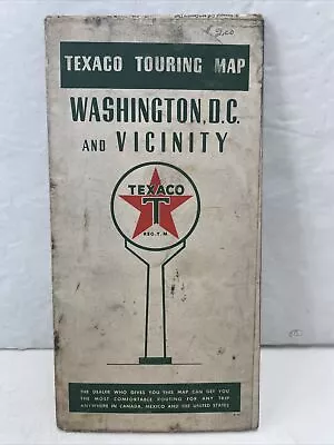 Antique Vintage Texaco Touring Map Washington Dc Sign Gas Oil Station Service • $7.50