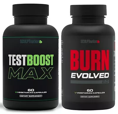 New Sculptnation TEST BOOST Max & Burn Evolved Testosterone Strength Weight Loss • $74.99