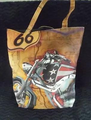 Route 66 Tote Motorcycle In Easy Rider Style Print- 12 X 12  • $5