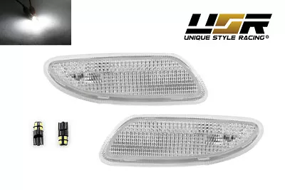 DEPO Clear Bumper Side Marker + Canbus LED Bulb For 2001-2007 Mercedes W203 C280 • $39.95