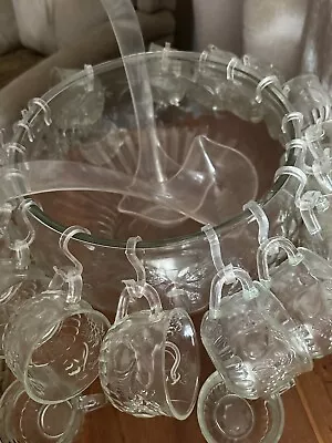 Carnival Glass Punch Bowl • $55