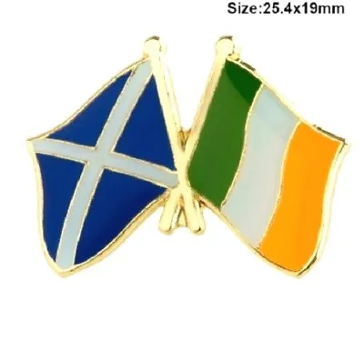 £3.45 • Buy Scotland Ireland Badge Pin Friendship Flag Metal Glasgow Celtic Scottish Irish