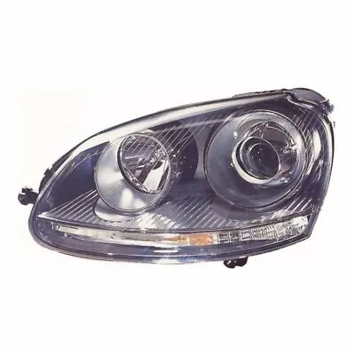 For VW Golf Mk5 V 10/03-09 Xenon Hid Headlight Black Inner W/Mtr Left NS • $225.32