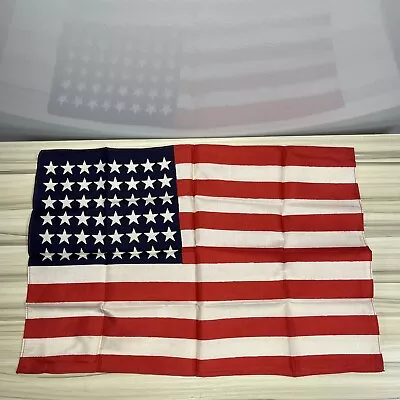 48 Star American Flag - Vintage Small 11” X 16.5” Silk Flag - See Description • $22.95