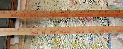 2 Vintage Yardsticks ACE IS THE PLACE HARDWARE SEARS WALLCOVERINGS LADDERS TOOL  • $9.99