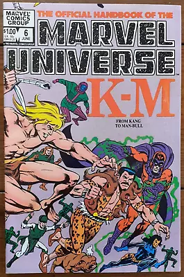 The Official Handbook Of The Marvel Universe 6 Vol. 1 June 1983 Fn/vf • £4.99