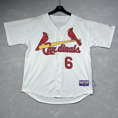 Majestic Jersey St Louis Cardinals Flex Base “Stan Musial” #6 White Sz 50 DEFECT • $38.80