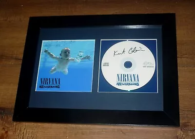 Nirvana Nevermind Kurt Cobain Signature CD Black Frame Signed Mounted Framed • $69.99