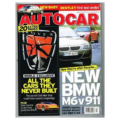 $6.14 • Buy Autocar Magazine Special Issue Mbox2787 New BMW M6 V 911 - Rover All The Cars Th