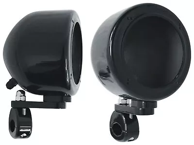 2 Rockville MAC40B 4  Black Swivel Aluminum Tower/Handlebar Speaker Pods ATV/UTV • $89.95