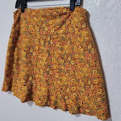 Toad & Co Organic Cotton Blend Cottagecore Mini Skirt Floral Size Large/XL  • $19.99