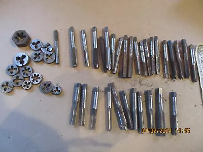 Lot Of Machinist Tools - 30 PC  TAPS AND DIES. USED VTG? GOOD THREADS- Look [8] • $10