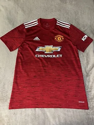 2020-2021 Manchester United Jersey Home Medium Adidas Used Kit Red M • $25