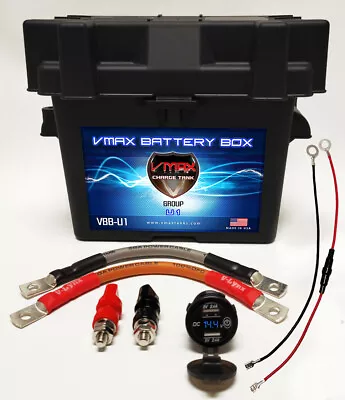 DIY LiFePO4 WET AGM Lithium U1 Smart Vented Battery Box For Boats Fishing VMAX • $34.99