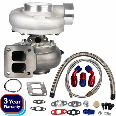 $215 • Buy GT45 V-Band T4 Flange Turbo Charger 600+HP + Oil Drain Feed & Return Line Kits