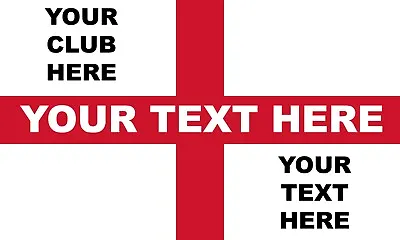 £113.99 • Buy England Football Custom Printed St George Flag | Any Size | Any Club | World Cup
