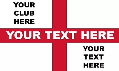 £113.99 • Buy England Football Custom Printed St George Flag | Any Size | Any Club | World Cup