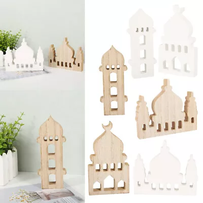 Eid Mubarak Wooden Ornaments For Ramadan Kareem Home Table Decoration Musli CZ • $12.39