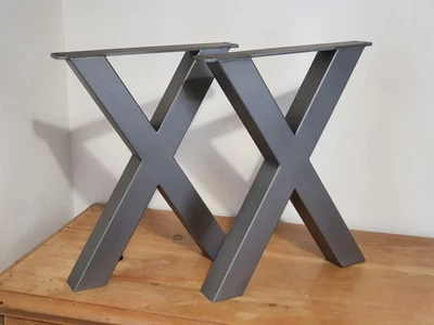 £22 • Buy Modern Steel X Cross Metal Legs - Bench Or Coffee Table- Set Of 4 