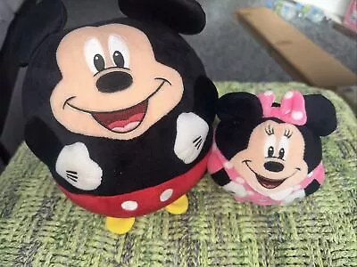 £14.99 • Buy Disney Mickey Mouse And Minnie TY Plush Round Ball