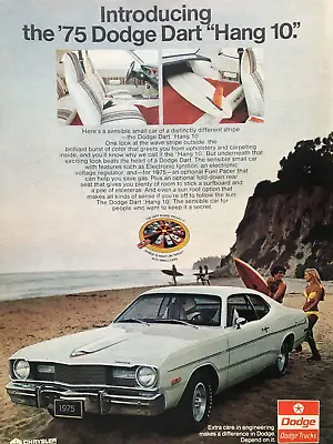 Vintage 1975 Dodge Dart Hang 10 Original Color Ad • $5.65
