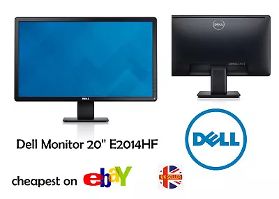 Dell 20  TFT LCD MONITOR PCLaptop CCTVCOMPUTER FLAT SCREEN VGA + DVI  A Grade • £19.99