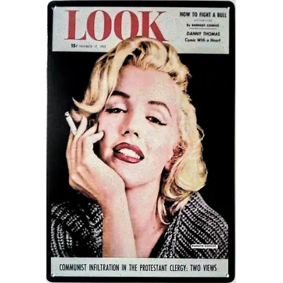 Marilyn Monroe Metal Sign 12  X 8  (Reprint) Look Magazine Cover 1953 • $13.50