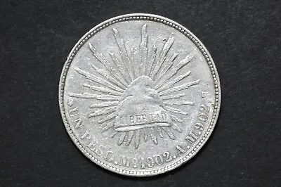 Mexico - Republic 1902 Mo AM UN PESO Silver Coin ( Weight : 26.80 G ) C318 • $95